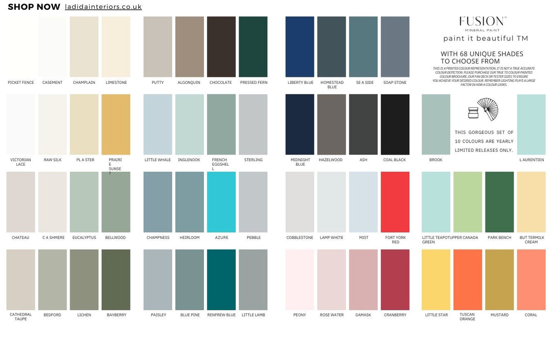 Fusion Mineral Paint Colour Chart Free Download