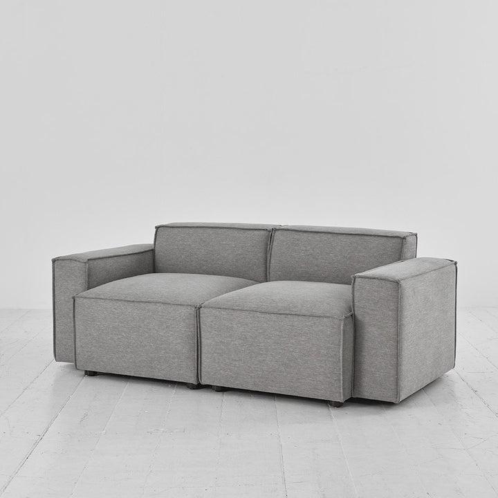 Shadow Grey Linen 2 Seater Sofa by Swyft Model 03