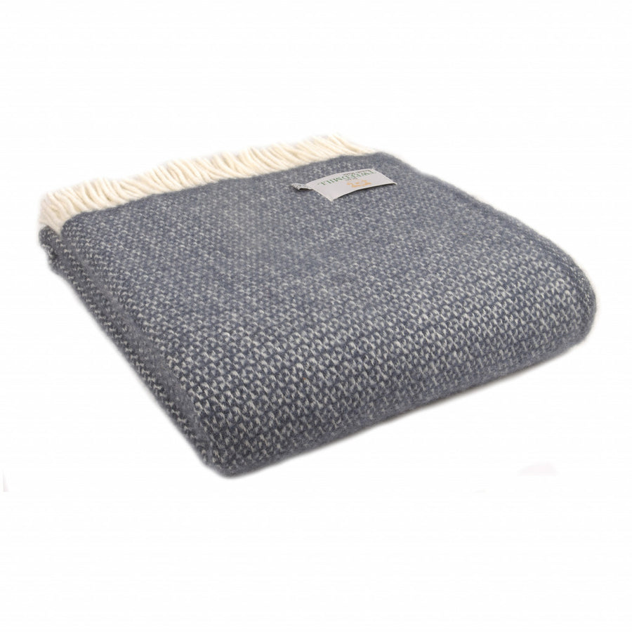 Tweedmill Wool Blanket in Slate Blue