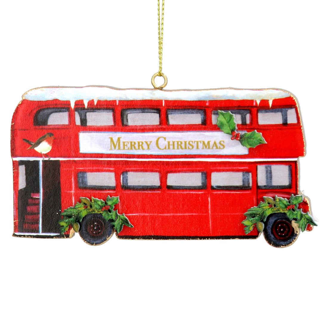 red bus Christmas tree decoration 