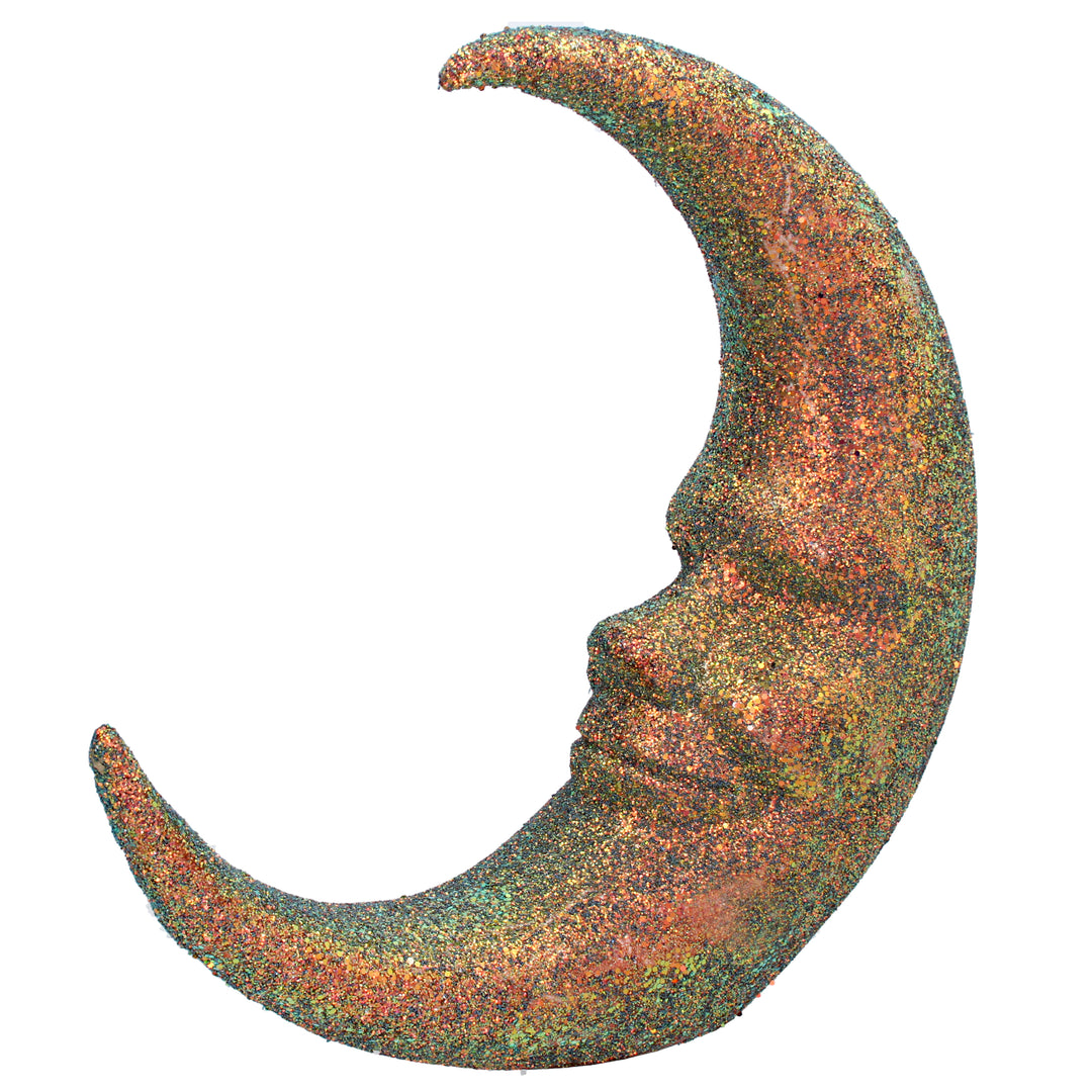 Large Glittered Man in the Moon Ornament