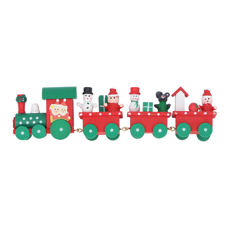 Santa's Wooden Train Decoration