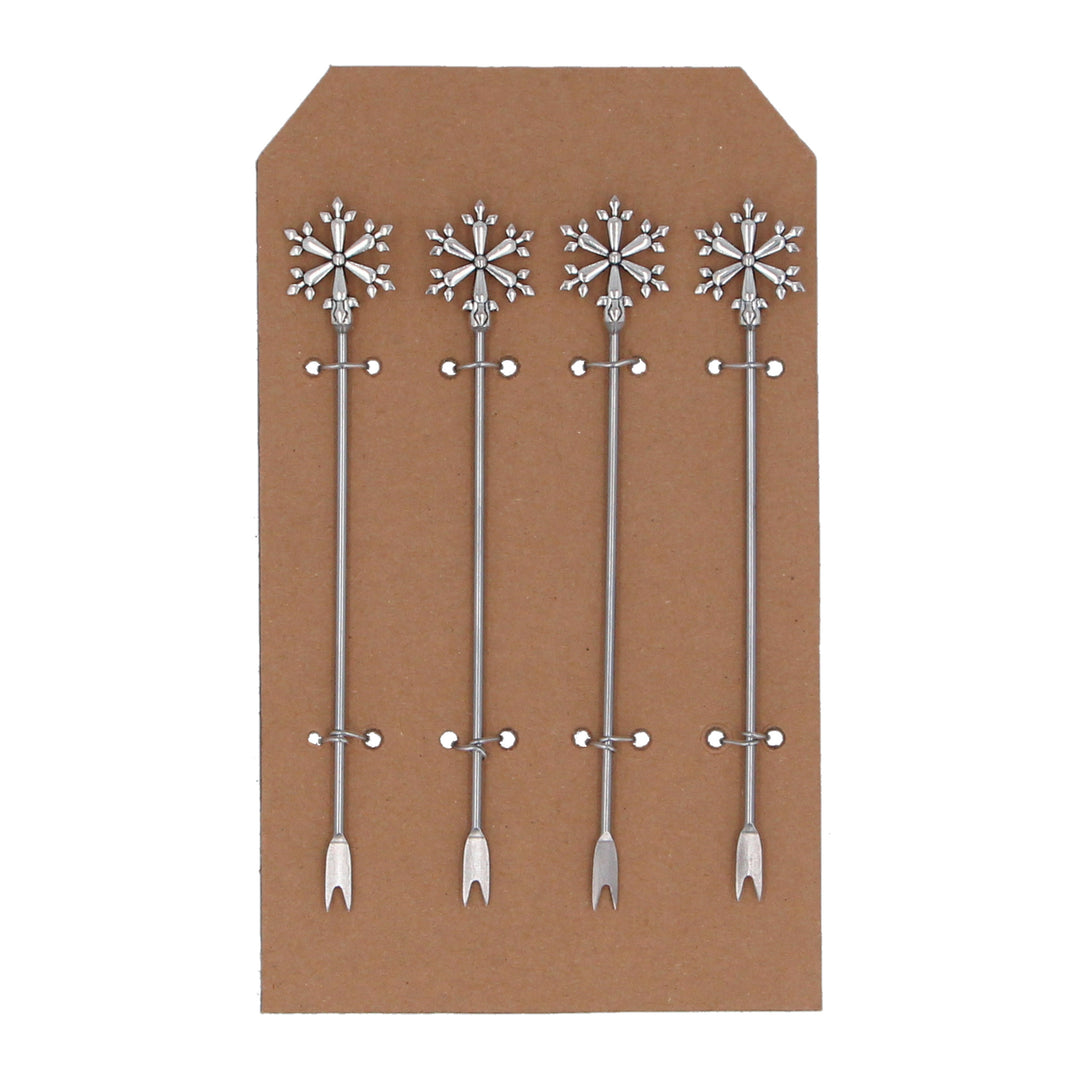 Snowflake Canape Forks Set of 4