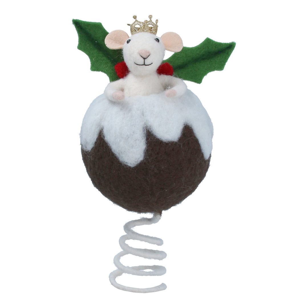 Christmas Pudding Mouse Tree Topper