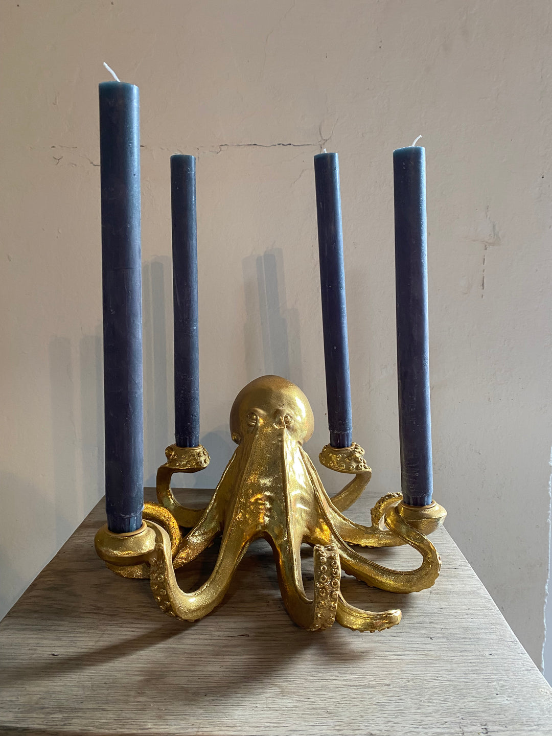 Gold Octopus Candle Holder