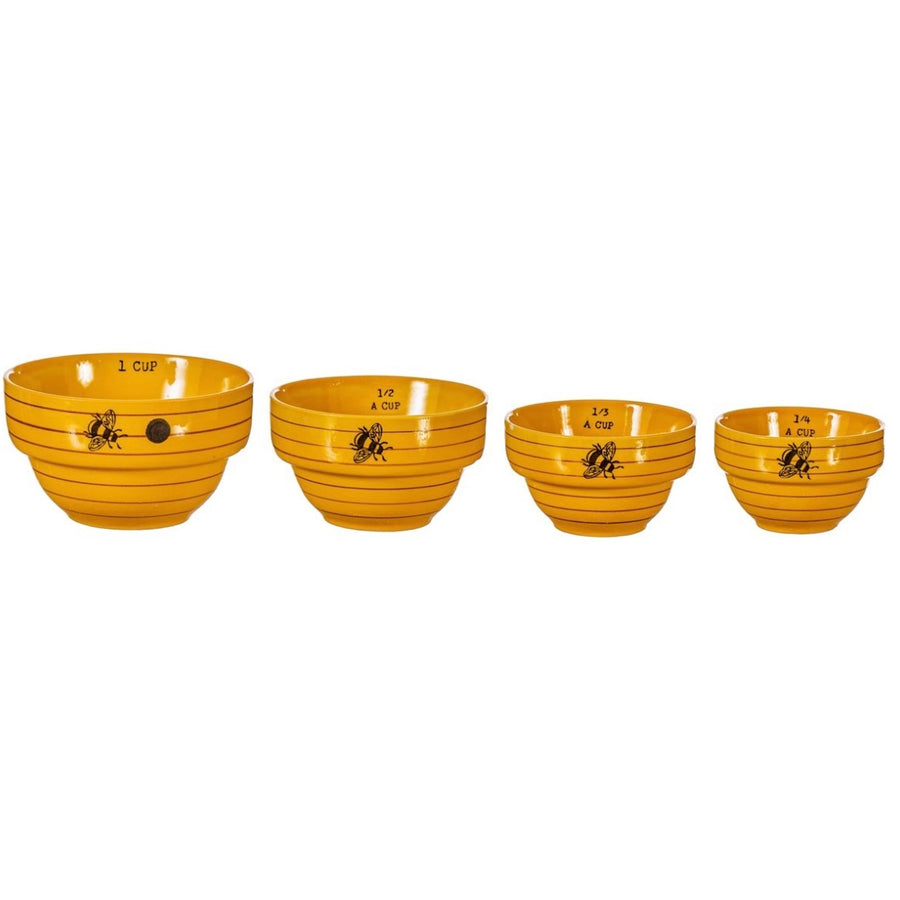 Bee hive measuring bowls