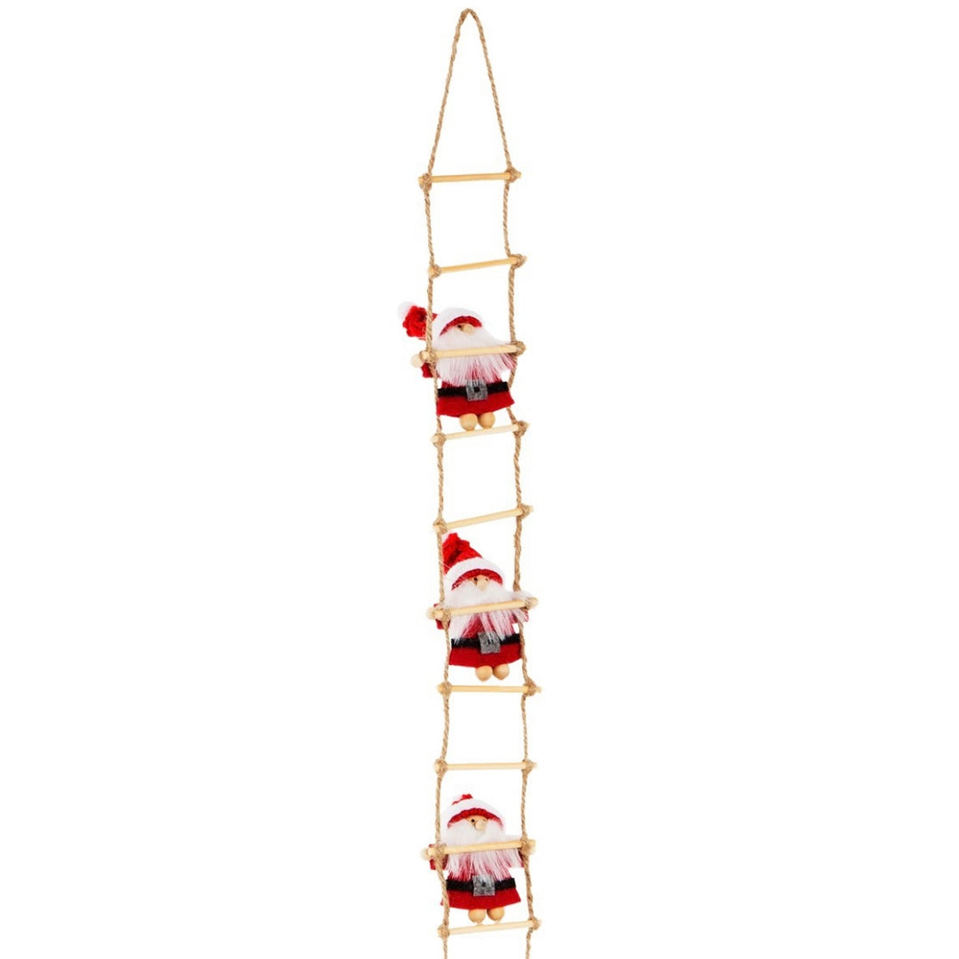 santa climbing a ladder chesotmas decoration