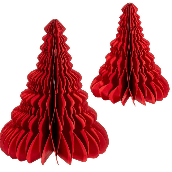 Red Paper Freestanding Christmas Tree Decorations