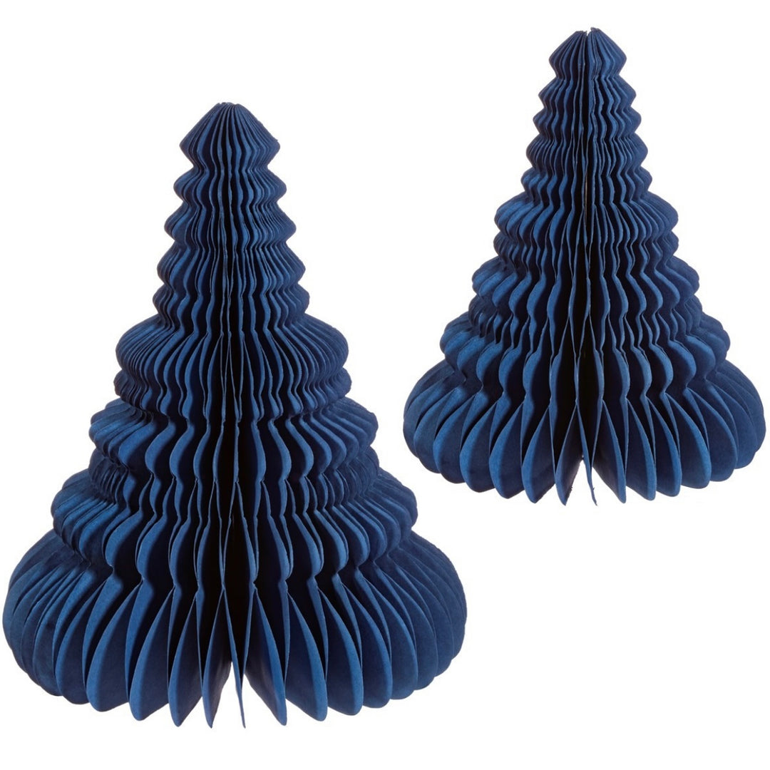 Blue Paper Freestanding Christmas Tree Decorations