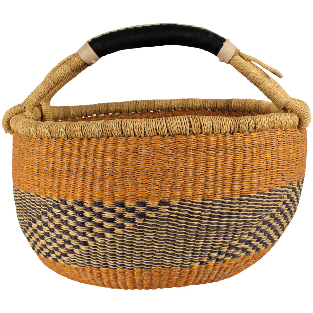 Round Hand Woven Shopper Basket