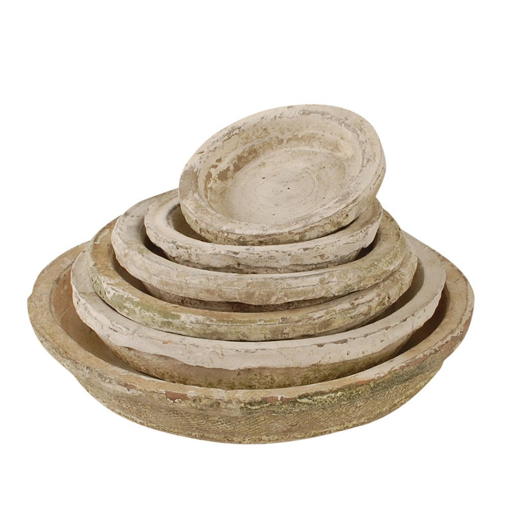Antiqued Rustic Candle Plate