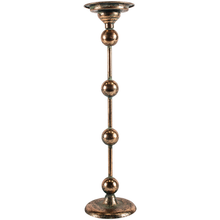 Antique Brass Bobble Candlestick