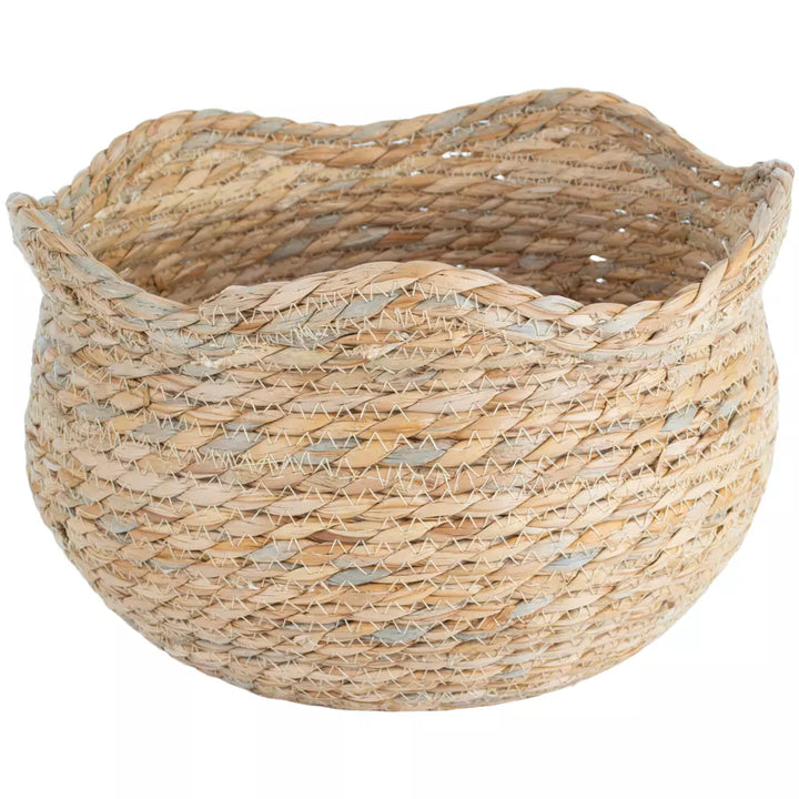 Seagrass Basket Wavy Edge Planter