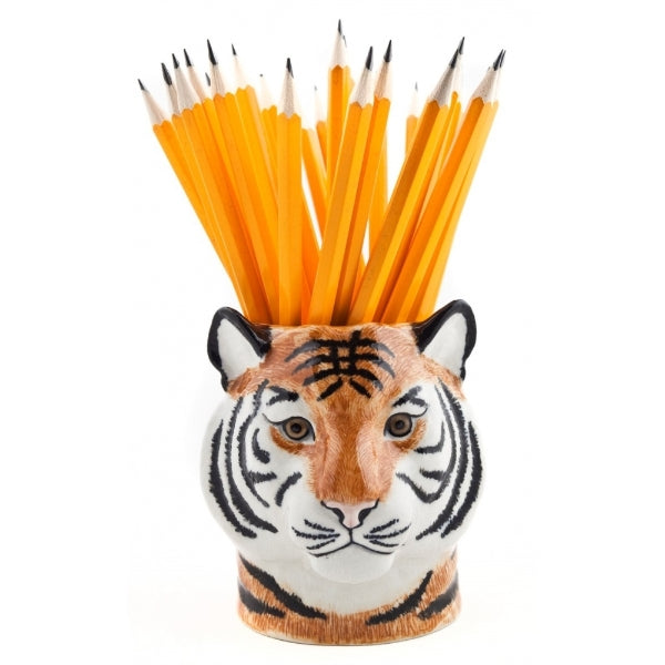 Tiger Ceramic Pencil Pot