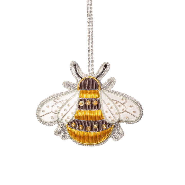 Embroidered Bumble Bee Christmas Decoration