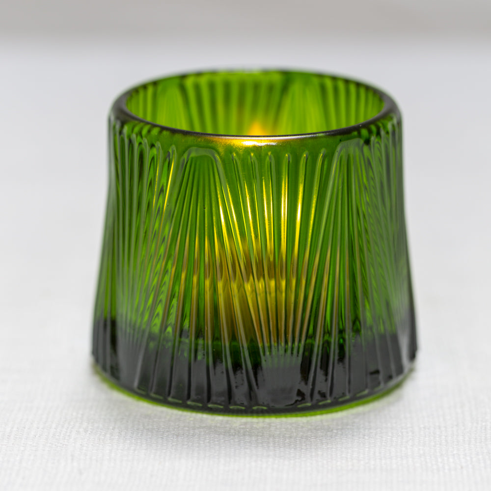 Green Glass Tealight Holder