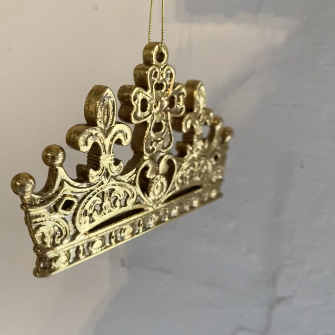 Gold Crown Christmas Tree Decoration