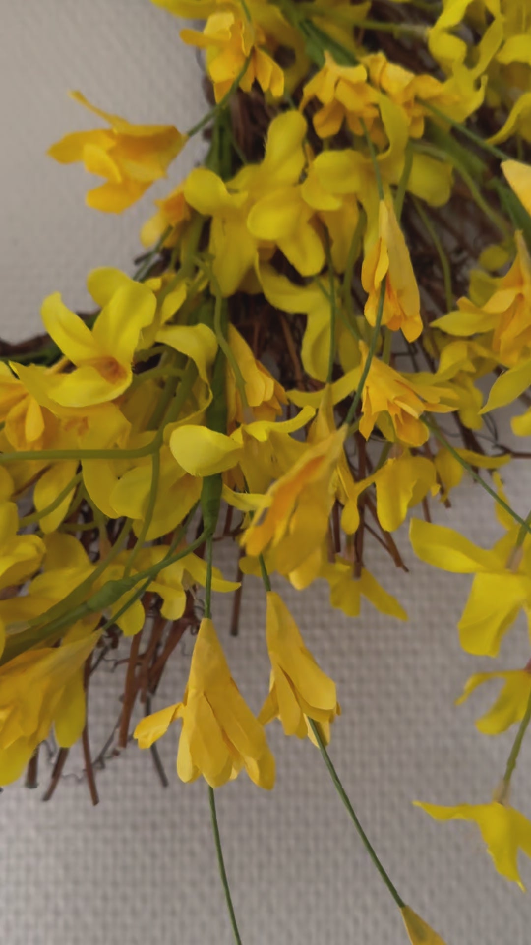 Yellow Forsythia Spring Wreath
