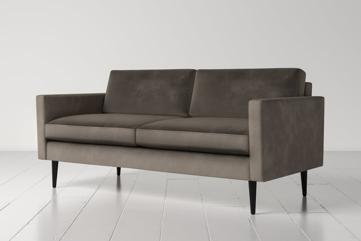 elephant grey velvet 2 seater sofa model 01 by Swyft