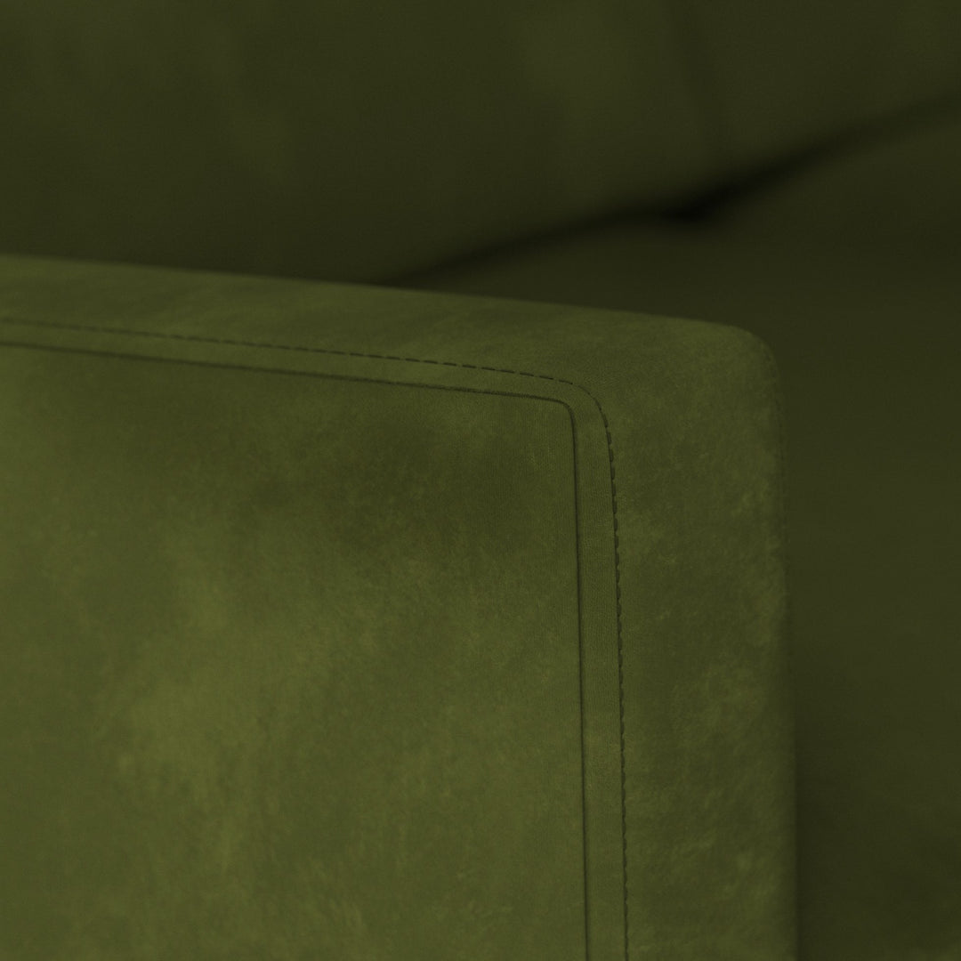 Arm detail on the Model 01 sofa by Swyft