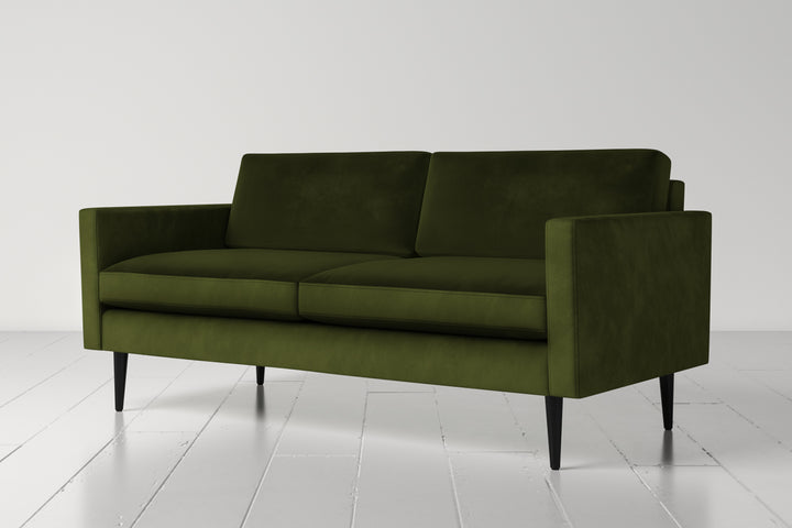 Vine Green Velvet Sofa Model 01 by Swyft Sofas