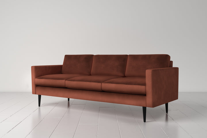 Brick Velvet 3 seater sofa by Swyft