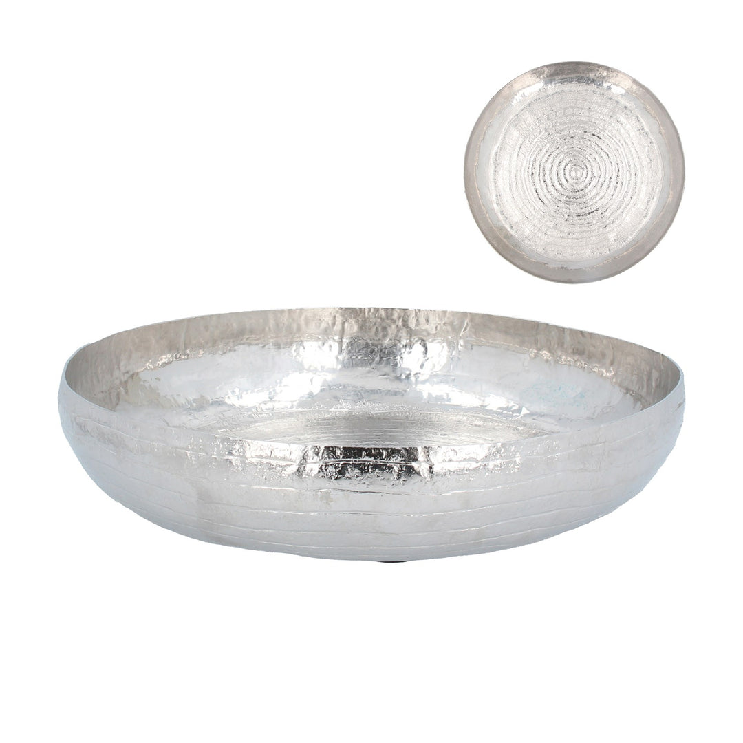 Silver Hammered Decorative Bowl