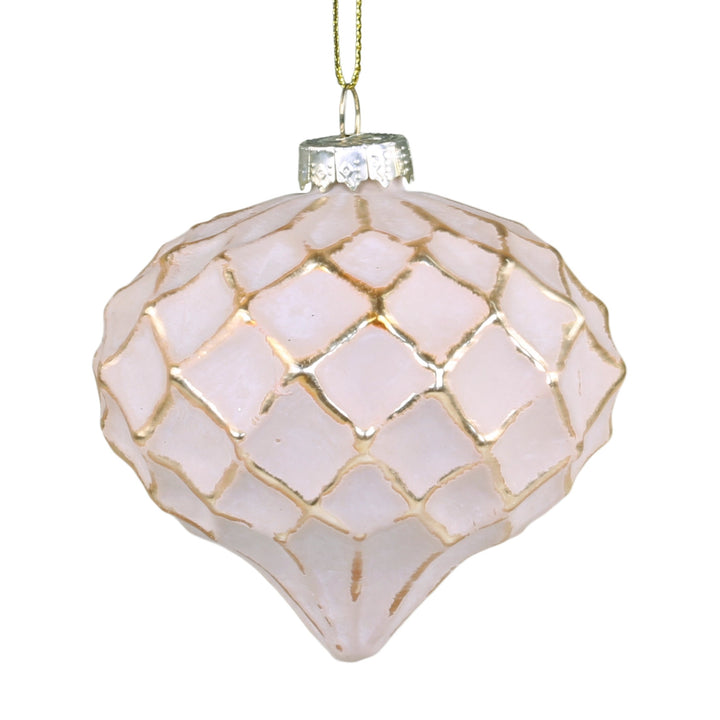 Powder Pink and Gold Christmas tree bauble