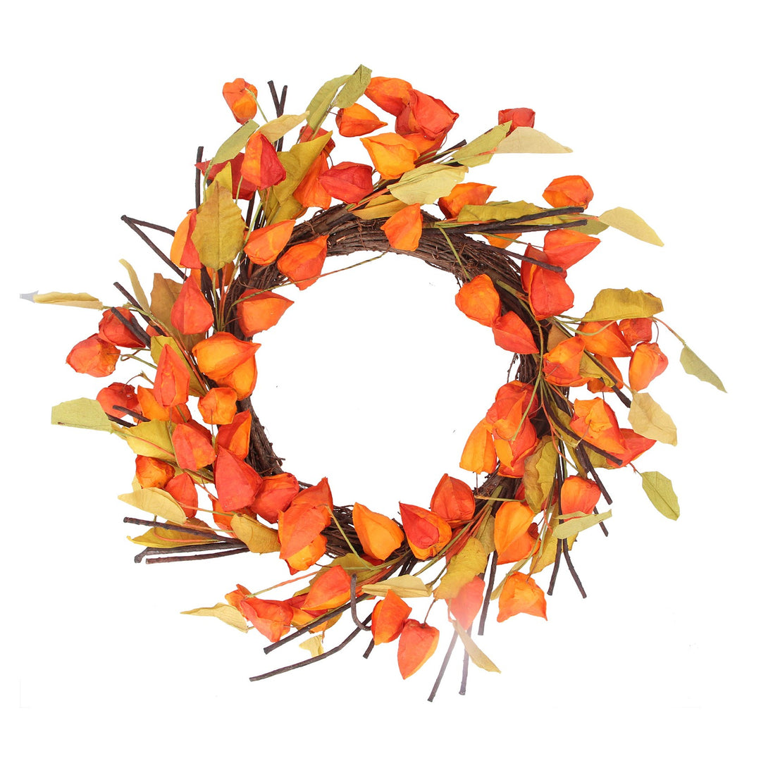 Large Orange Physalis Wreath