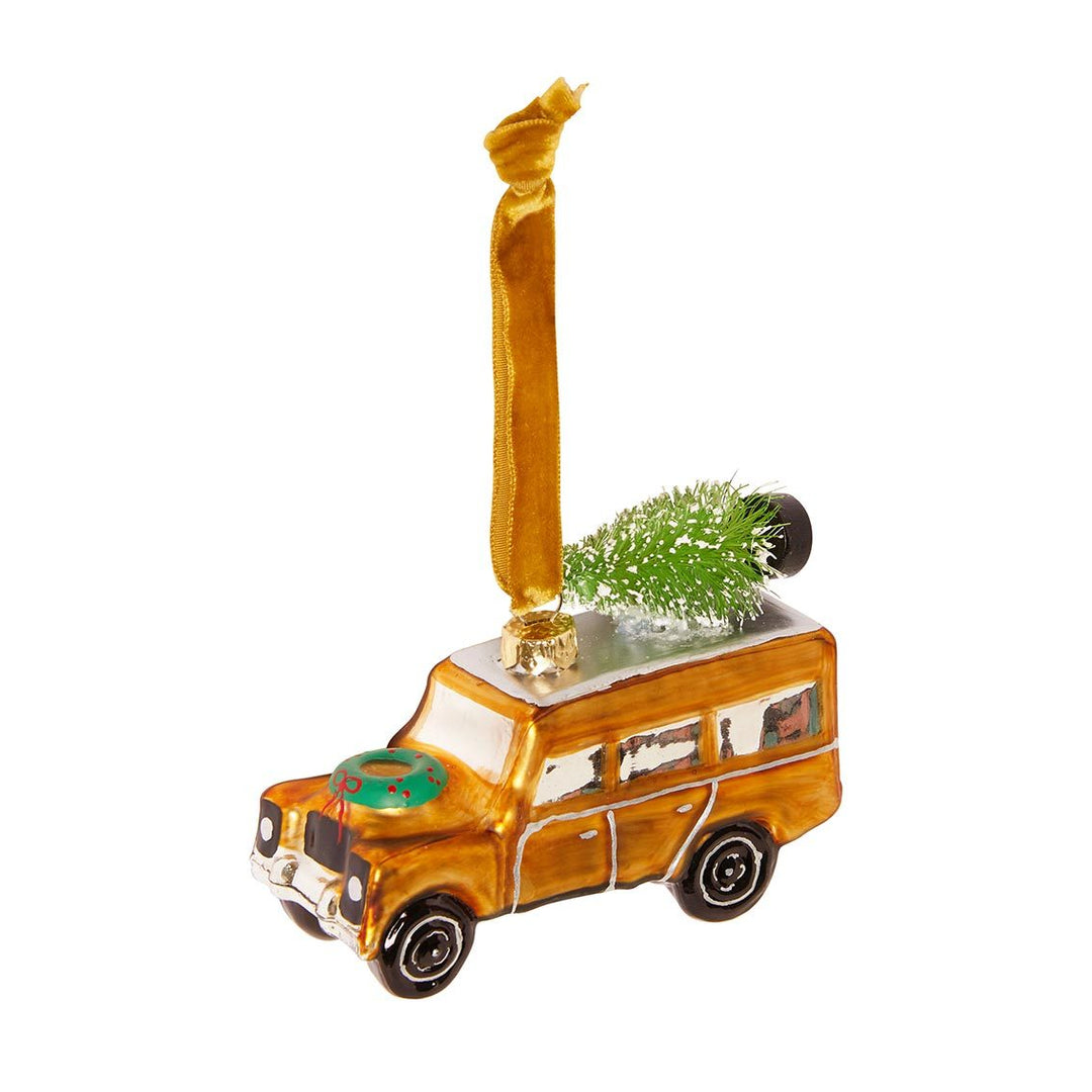 Gold Land Rover Defender Christmas Tree Decoration 
