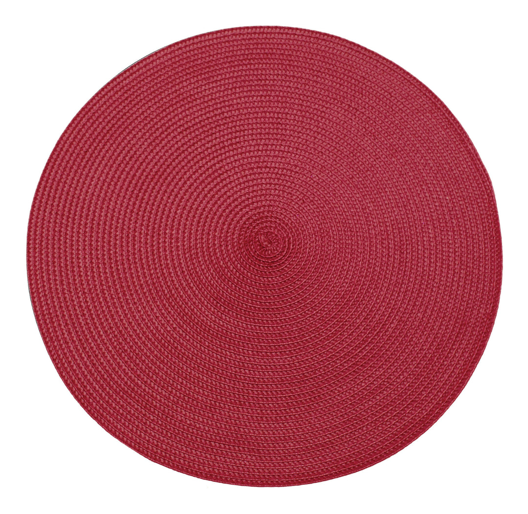 Red placemat round
