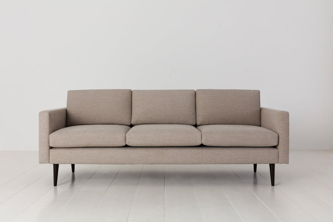 Pumice Linen 3 seater sofa by Swyft Model 01