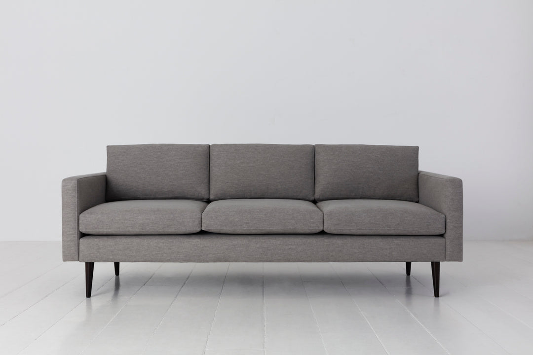 Shadow Grey Linen 3 seater sofa by Swyft Model 01