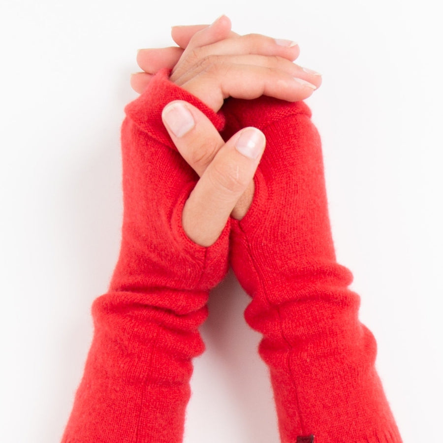 Red Turtledoves Wrist warmers