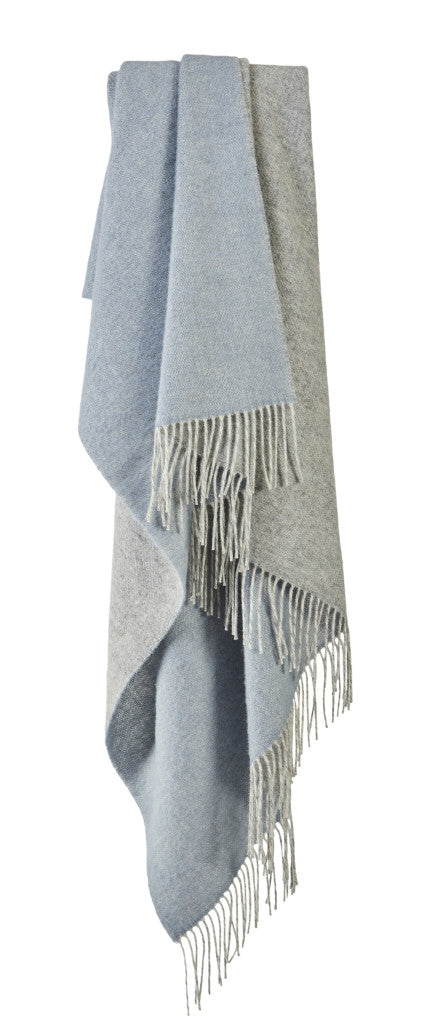 Blue Mist Dartmoor Wool Blanket