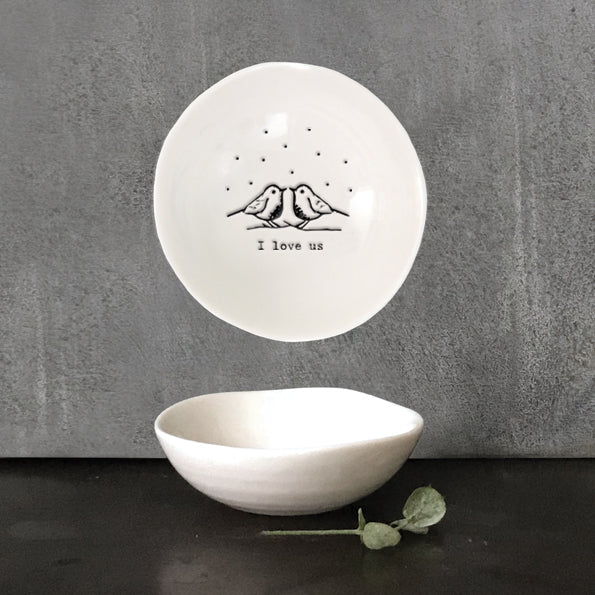 Small porcelain bowl - I Love Us