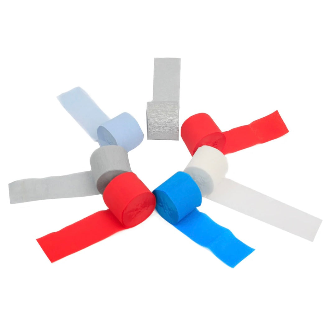 Red White & Blue Paper Streamers