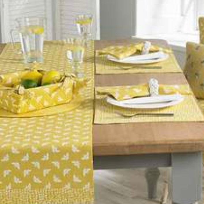 Bumble Bee Yellow Cotton Table Runner