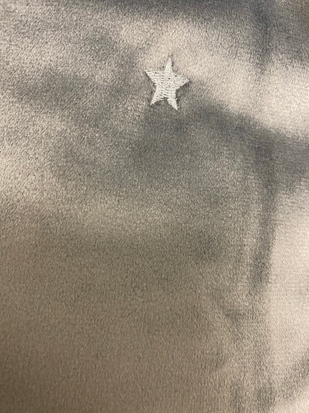 Velvet Star Throw in Charcoal Grey