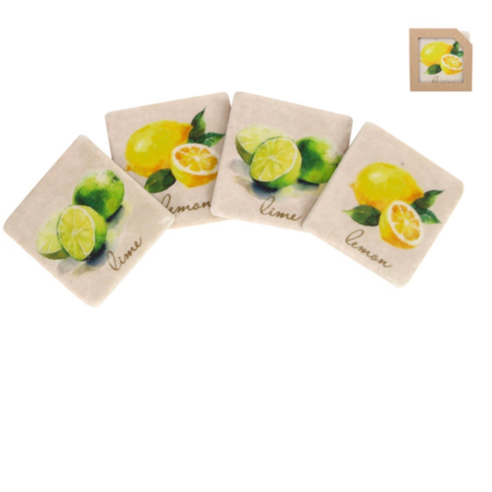 Lemon and Lime Coasters Set of 4 - La Di Da Interiors