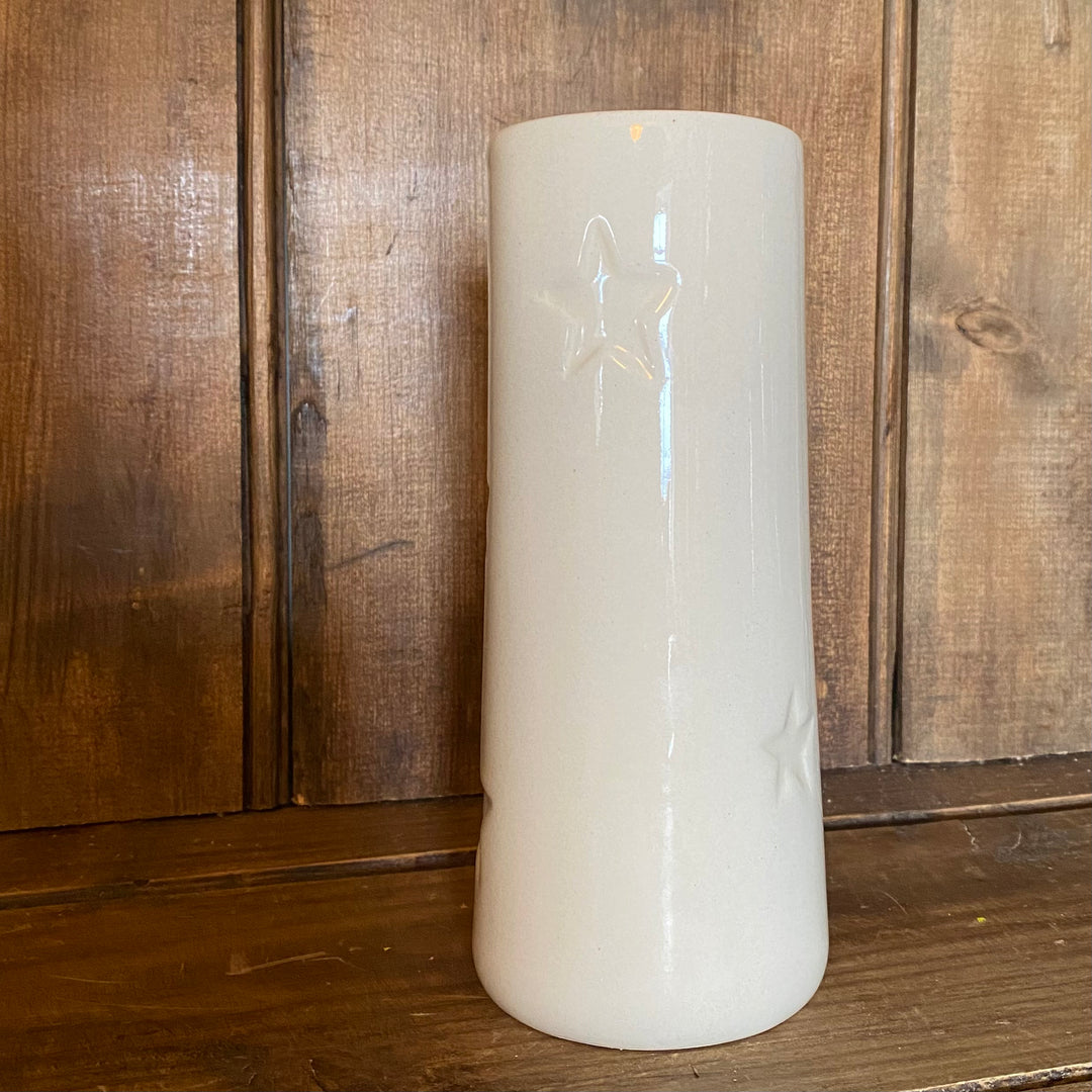 Ivory Star Ceramic Vase