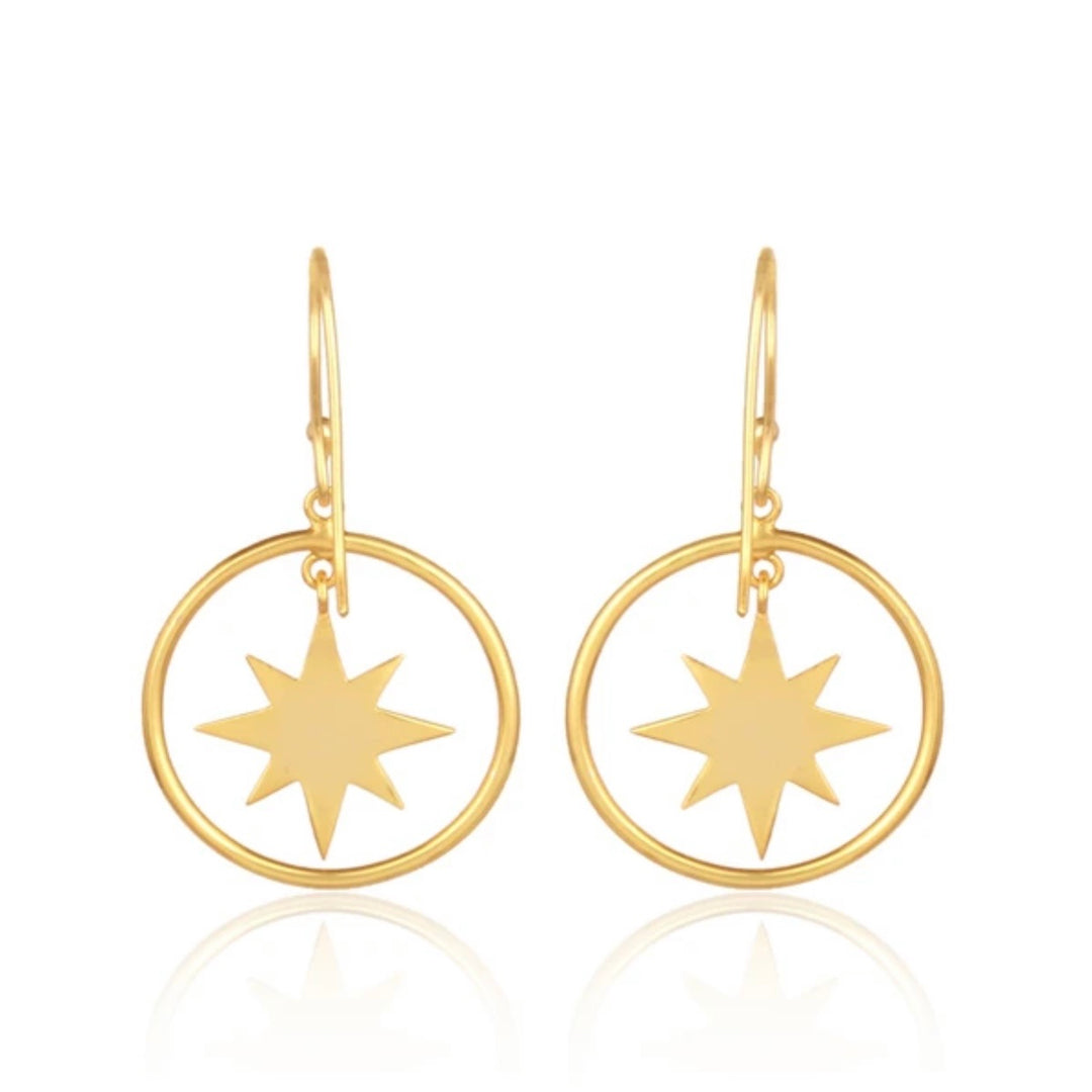 Starburst Circle Earrings