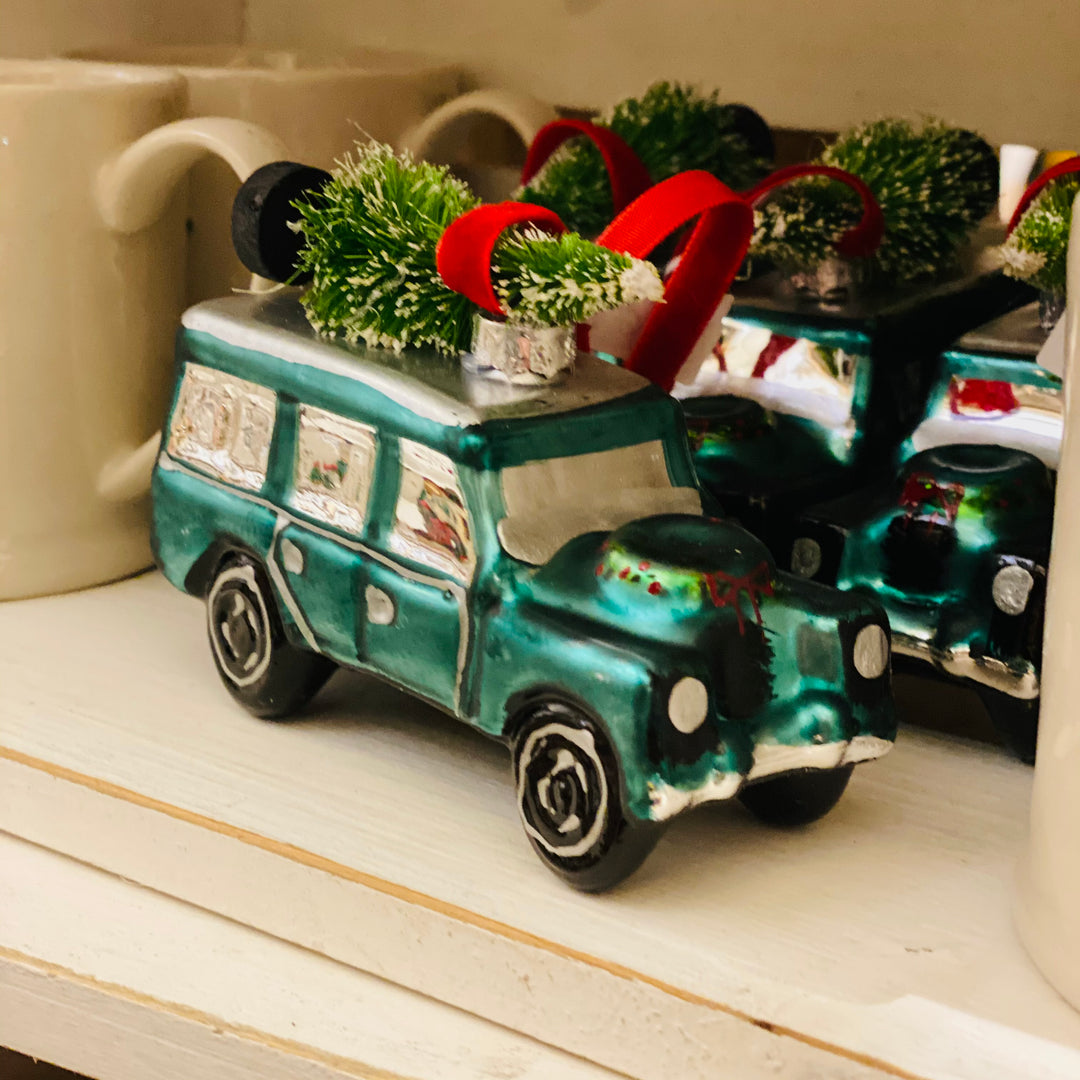 Green Land Rover 4x4 Christmas Tree Decoration