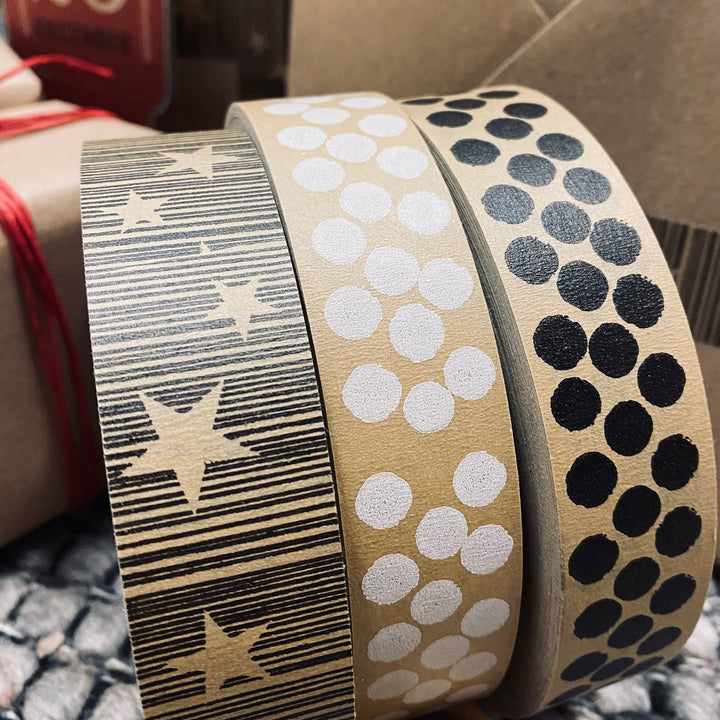 Stars Eco Paper Tape for Parcels