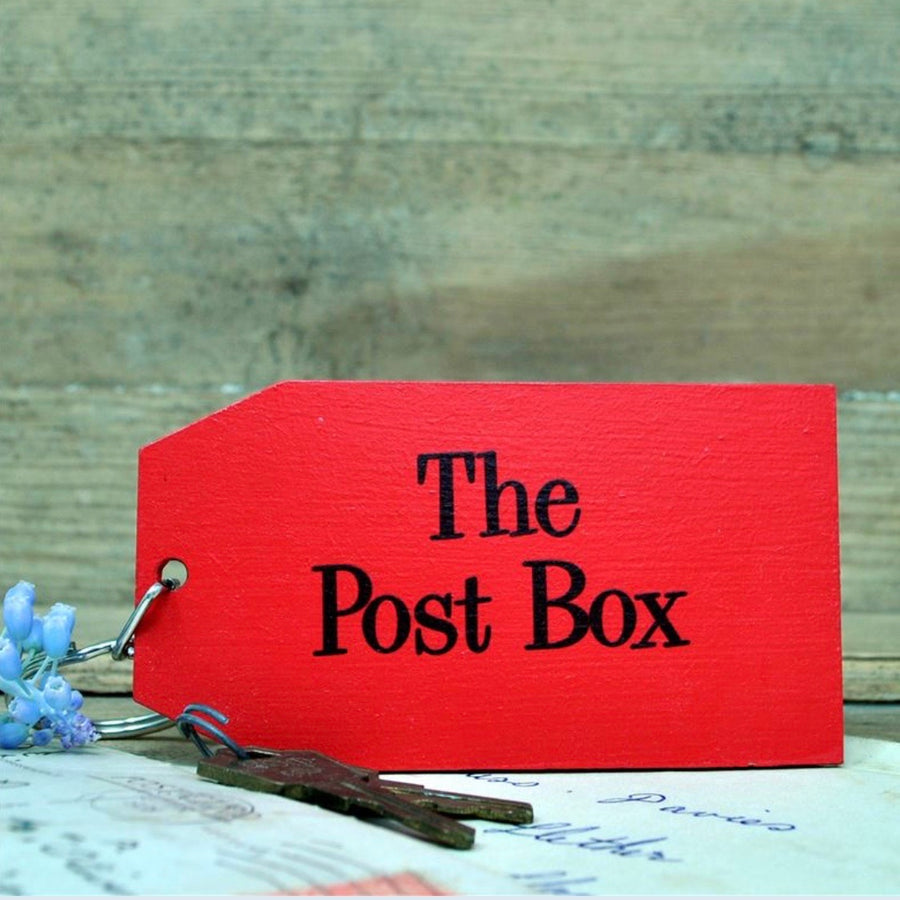 The Postbox Wooden Painted Keyring - La Di Da Interiors
