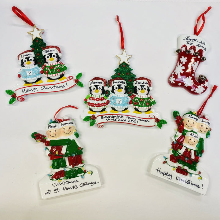 personalised christmas decorations