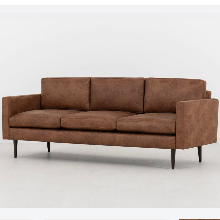 Swyft Model 01 Faux Leather 3 Seater Sofa