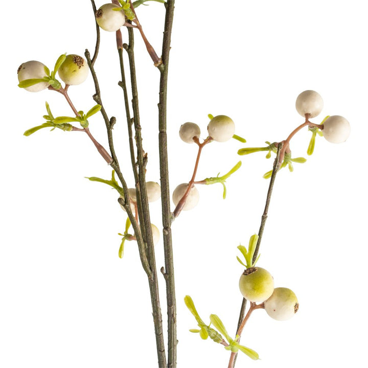 White Berry Branch Set of 3