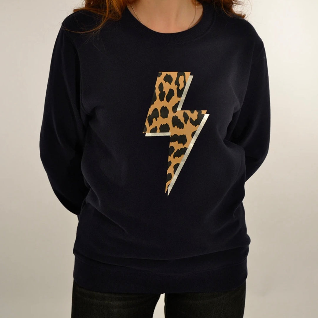 Leopard Lightning Bolt Sweatshirt