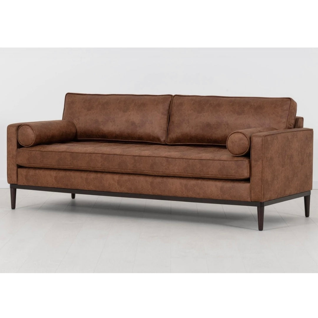 Swyft Model 02 Faux Leather 3 Seater Sofa